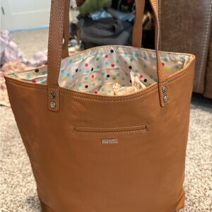 Brown Leather Tote Bag